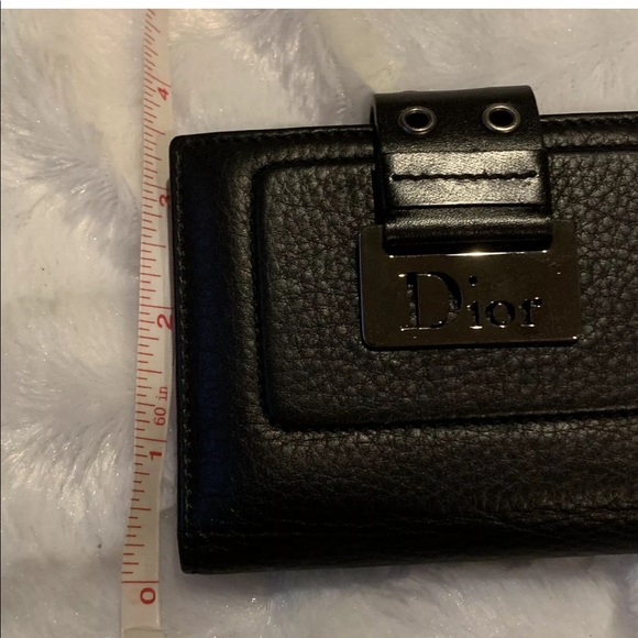 Dior Black Leather Compact Wallet - Picture 11 of 11
